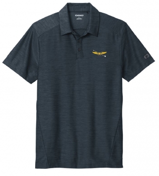 OGIO Heather Navy Blue Performance Polo with NFO Wings & Hook